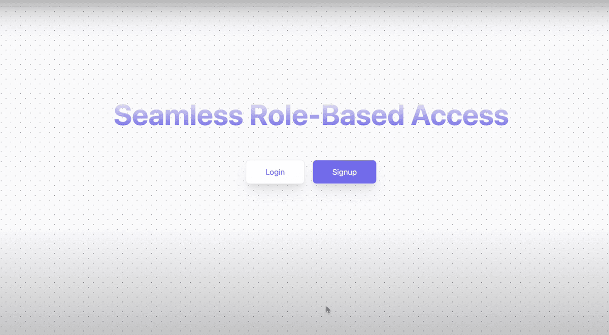 Role Based User Management